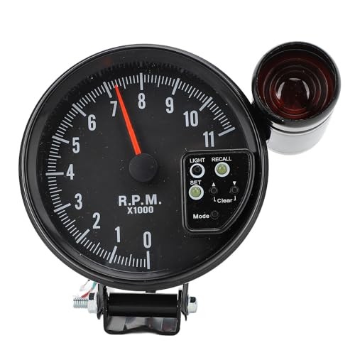 12V 5in Car Tachometer with LED Shift Light 7 Color Display 11 RPM for 4 6 8