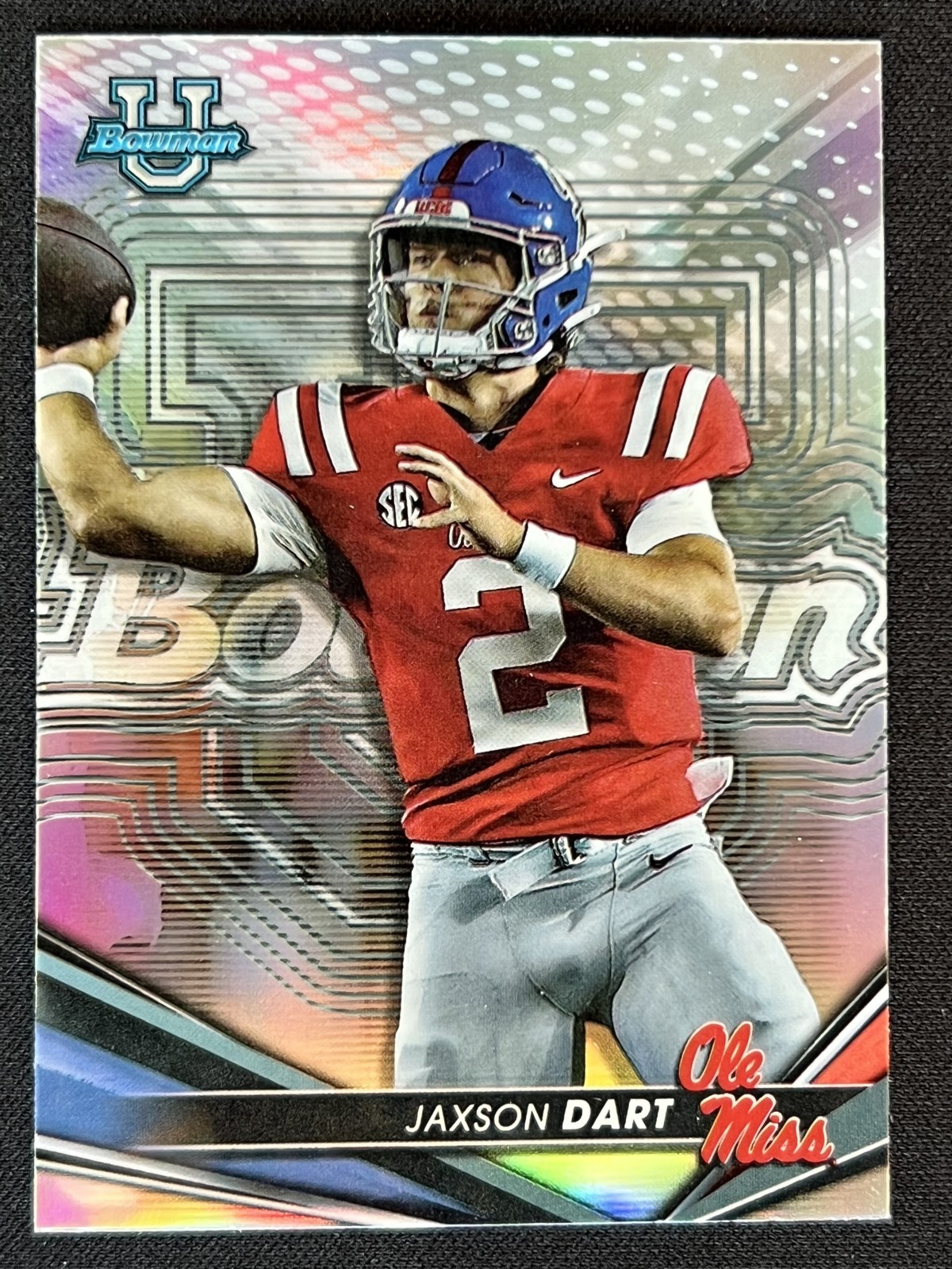 2022-23 Bowman’s Best University – Jaxson Dart #96 Rookie Refractor