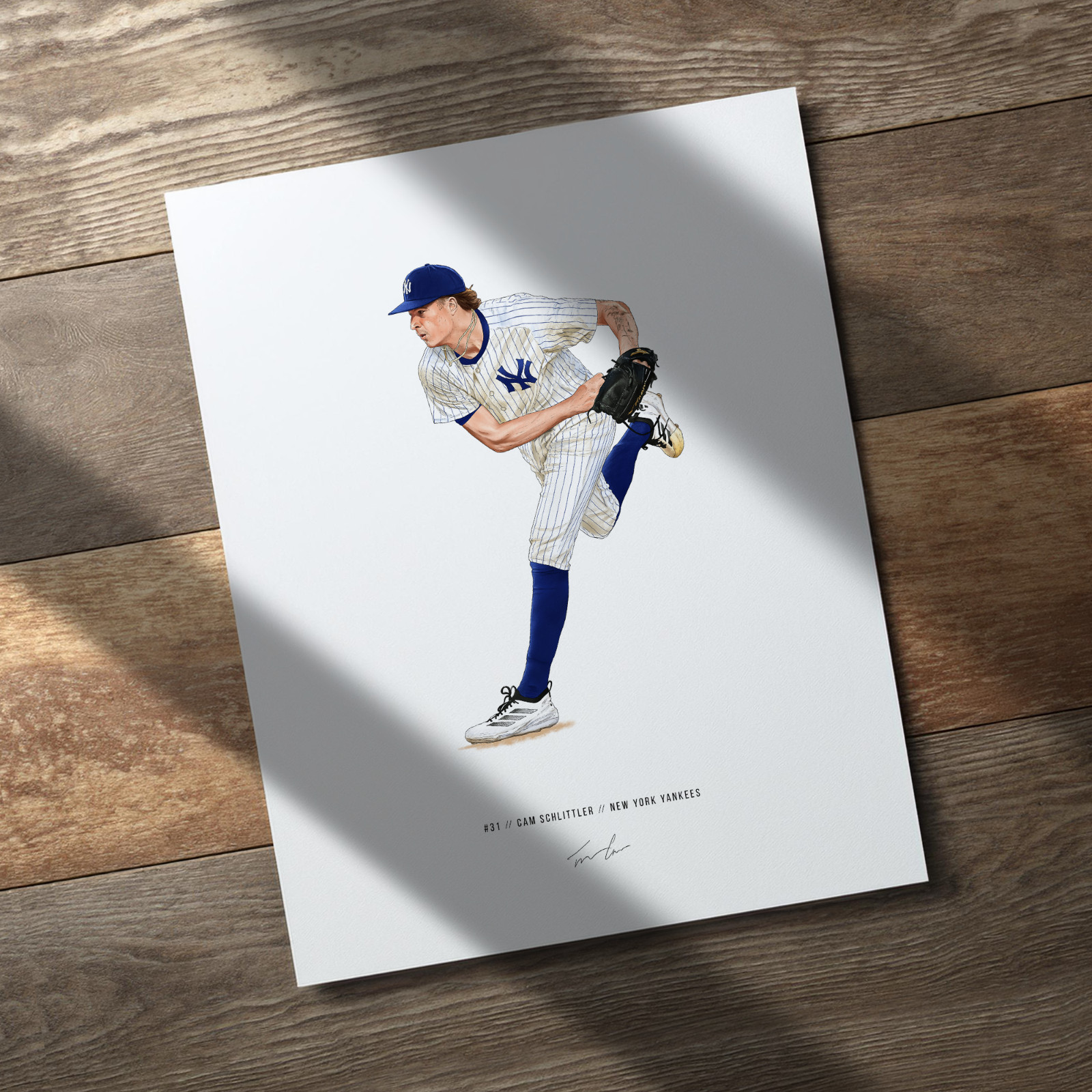 Cam Schlittler New York Yankees Baseball 8×10 Print Poster Illustrated