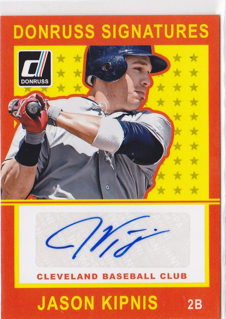 2014 Jason Kipnis Donruss Signatures Auto #JK (A795) $6 MAX SHIP