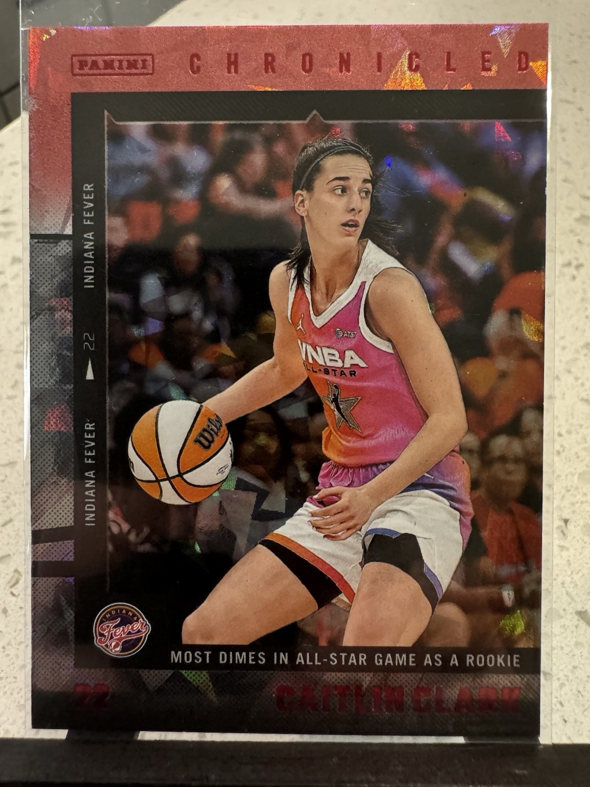 2025 Panini Caitlin Clark Chronicled – WNBA Caitlin Clark #7 Red Cracked Ice