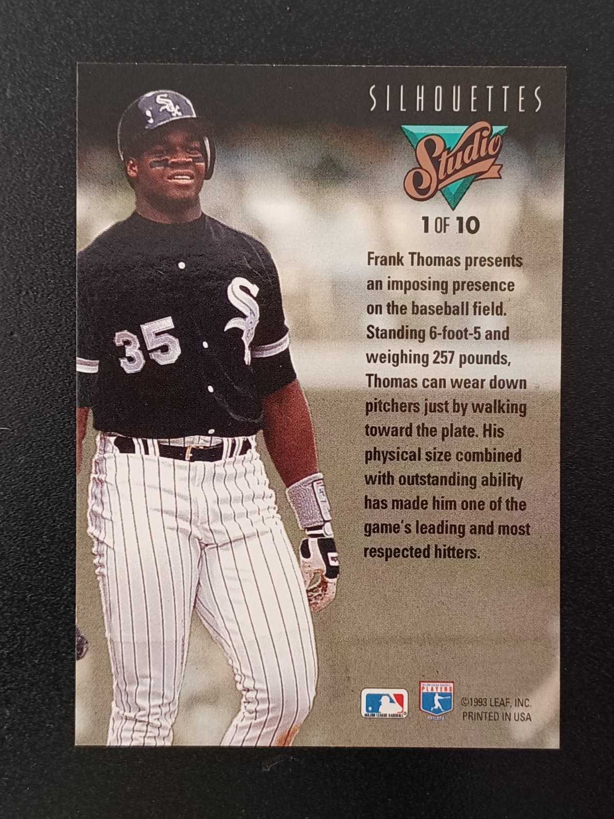 1993 Studio #1 Frank Thomas Silhouettes – Free Shipping E-428