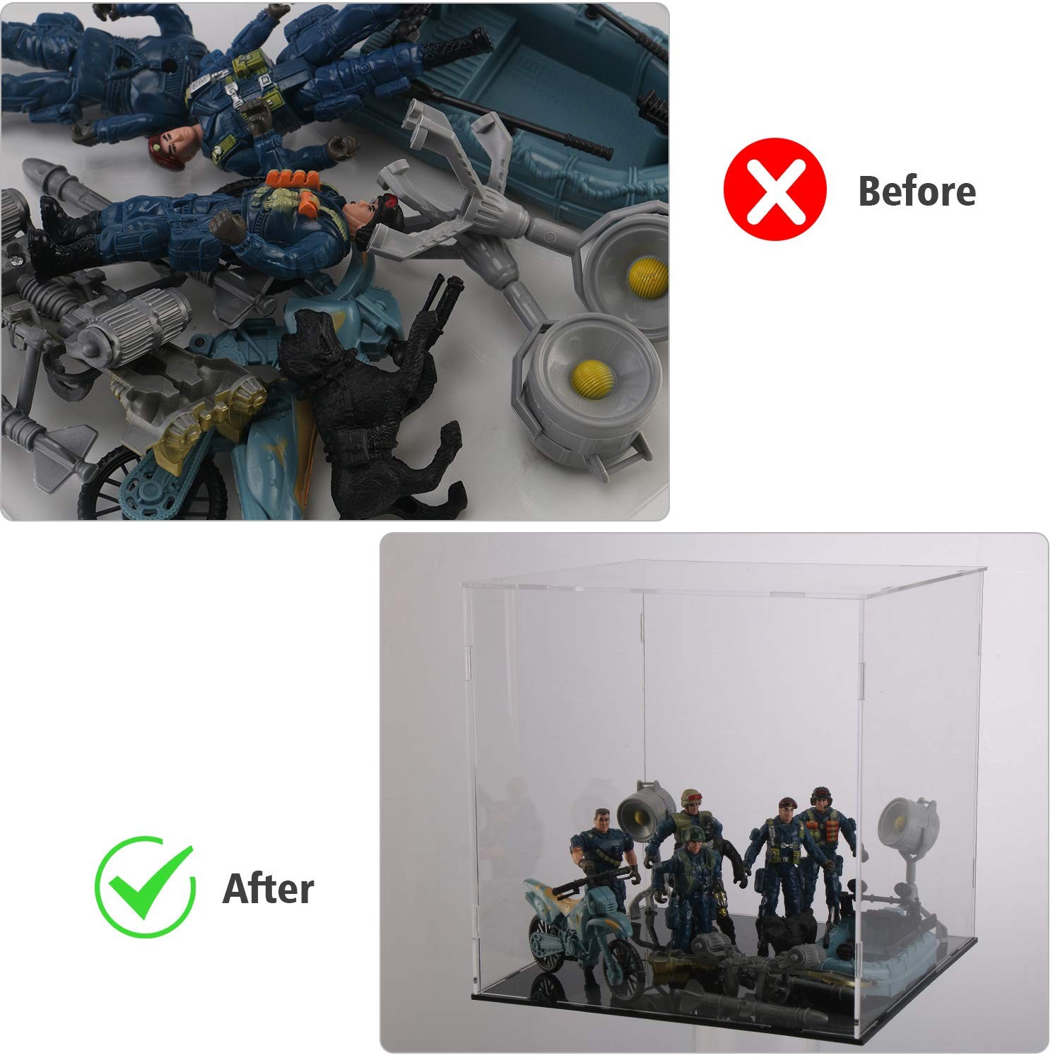 Display Case for Collectibles Assemble Clear Acrylic Alternative Glass Case f…