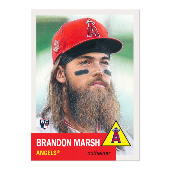 2022 TOPPS MLB LIVING SET #501 BRANDON MARSH (RC) LOS ANGELES ANGELS