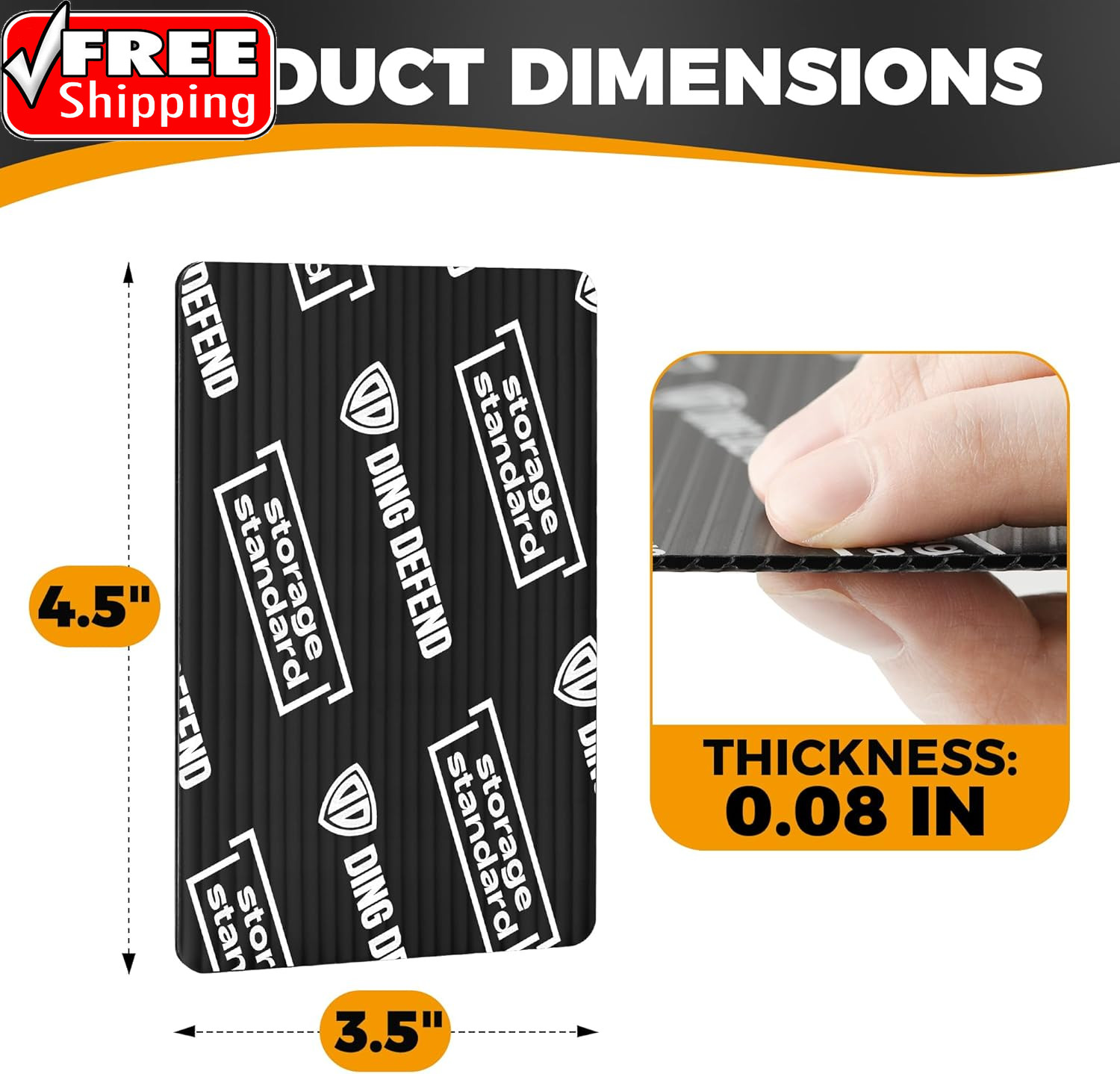 Ding Defend 110-Pack Trading Card Protector Shipping – 3.5 X 4.5 Inch Black Hobb