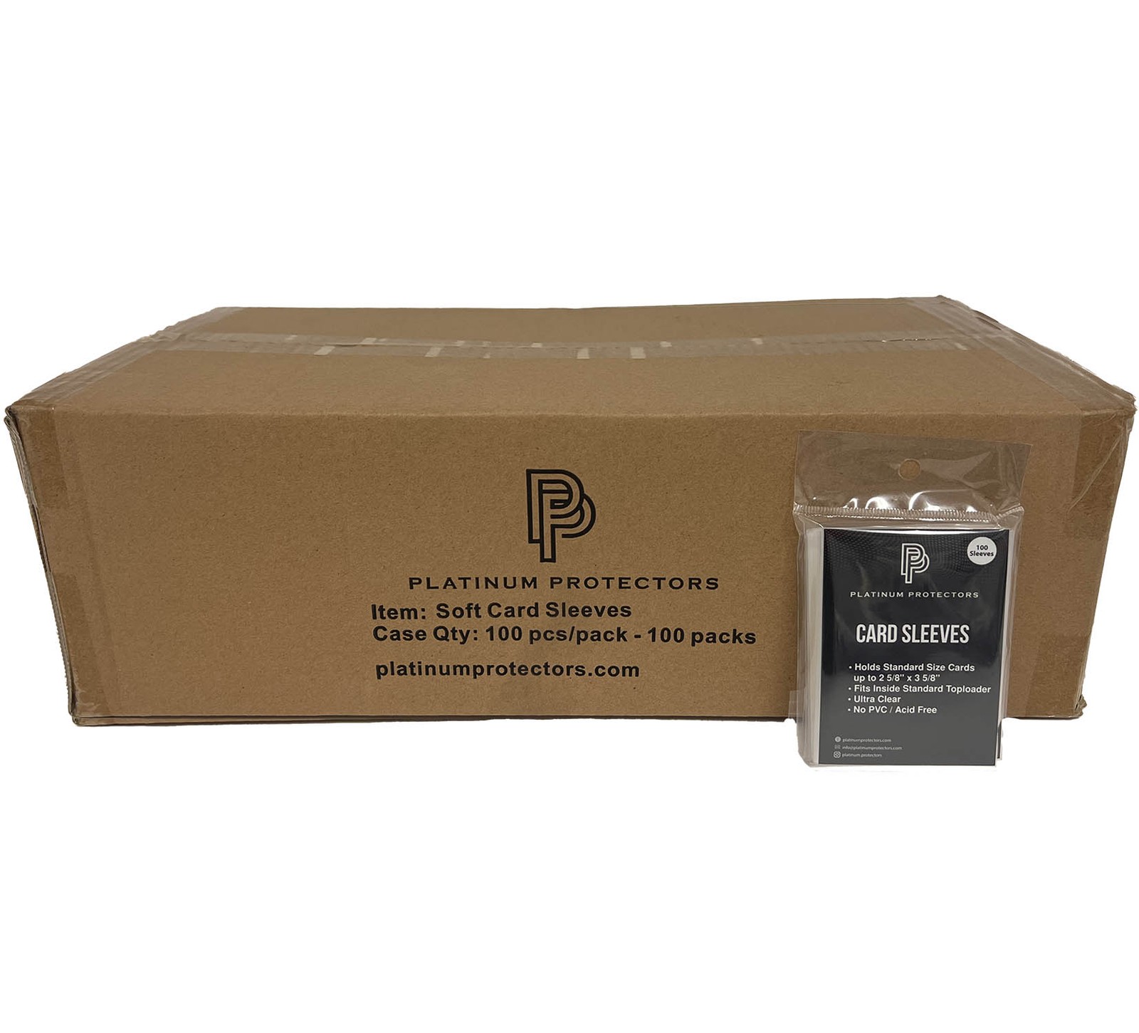 Case of 10000 Penny Sleeves Platinum Protectors for Standard Cards Ultra Clear