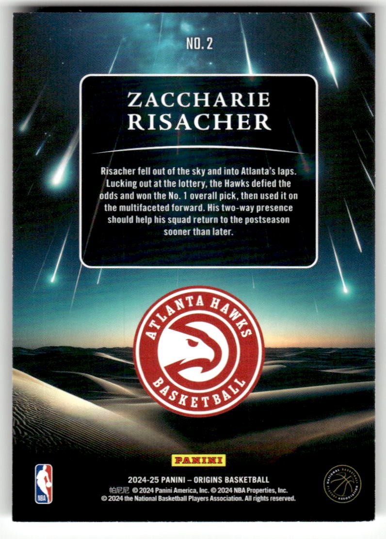 2024-25 Panini Origins Zaccharie Risacher Meteor Shower #2