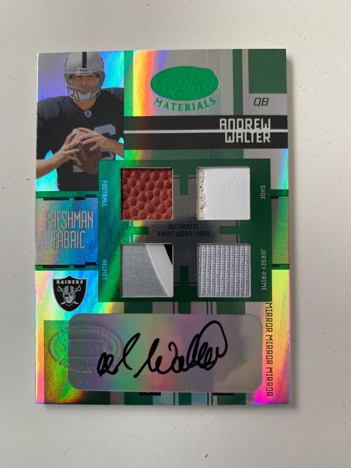 2005 Leaf Certified rc rainbow ANDREW WALTER /5 /25 /50 /150!! Oakland raiders