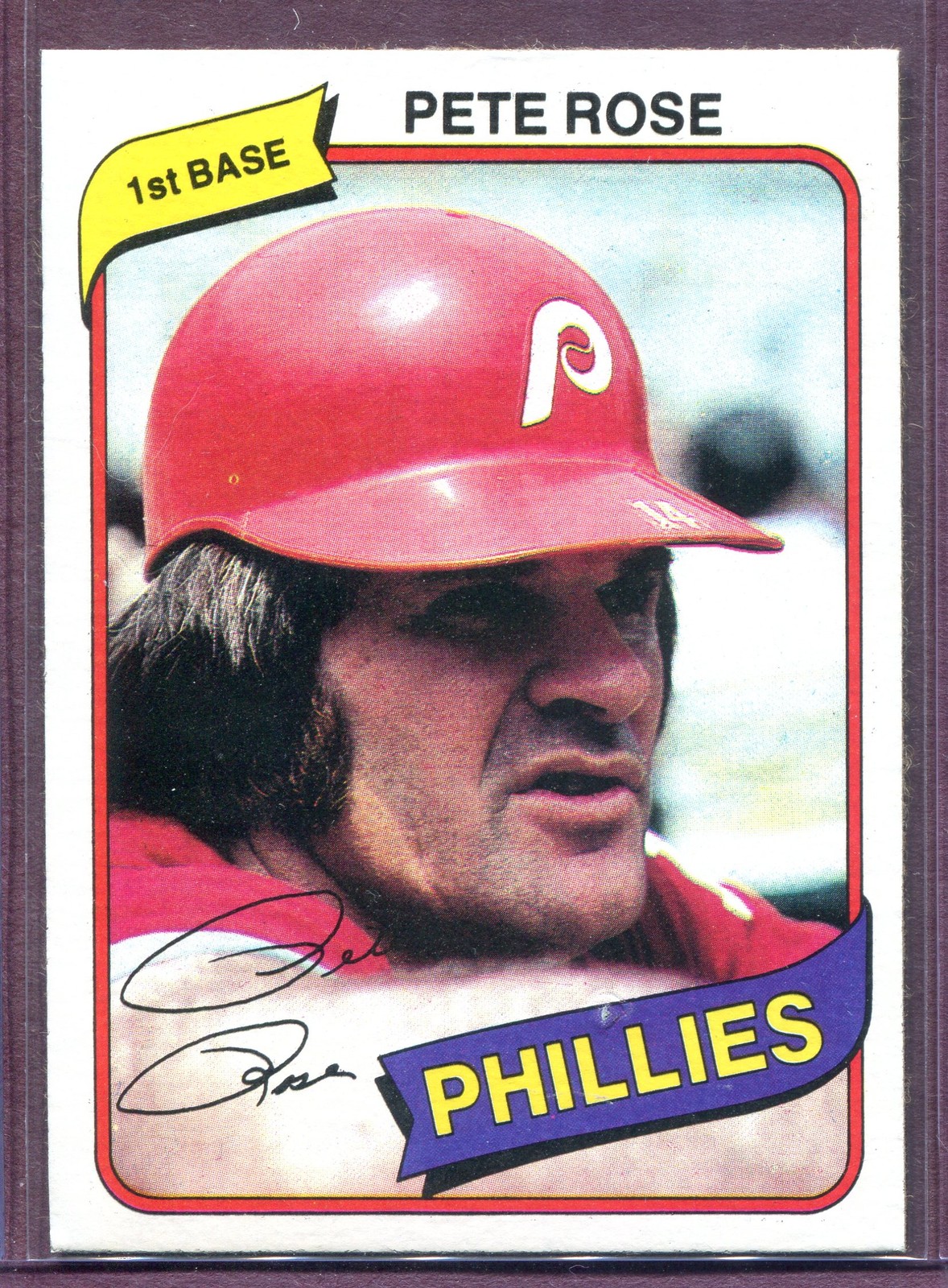 1980 Phillies Burger King Topps Baseball Card #4 Pete Rose