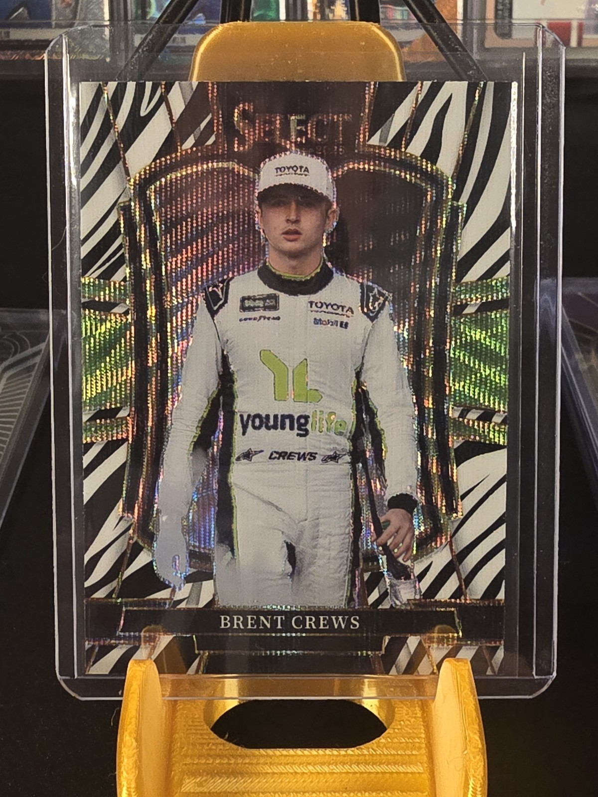2026 Panini Select – Trackside Brent Crews Zebra Case Hit