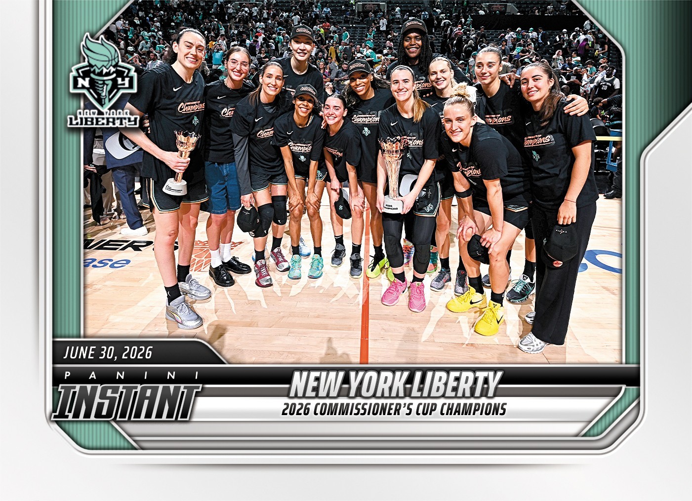 PRESALE 2026 Panini Instant WNBA New York Liberty #203 Commissioner’s Cup Champs