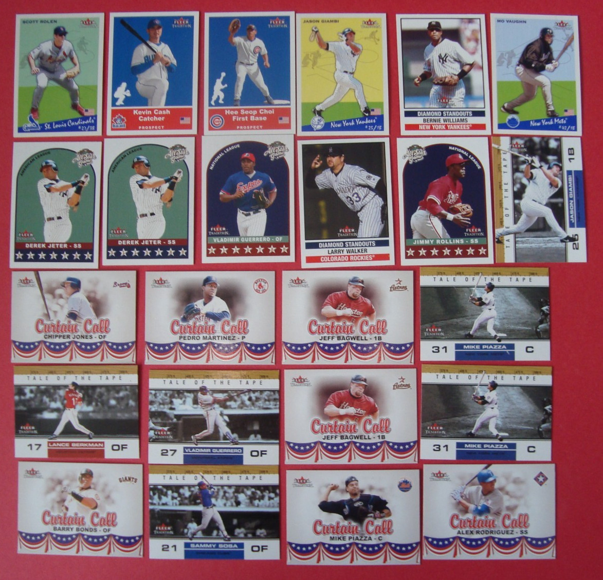 Lot over (1100) 2002 Fleer Tradition Update BASEBALL cards