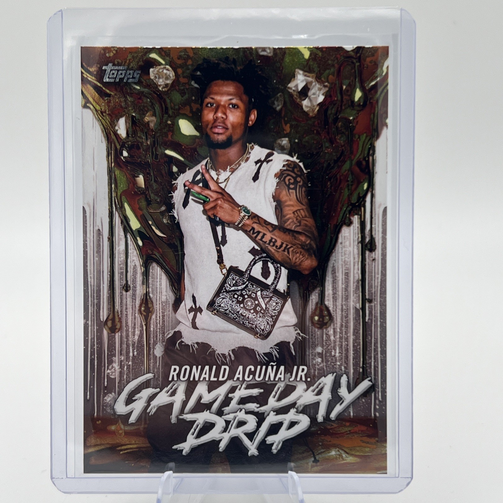 2026 Topps Celebrations #GD-6 Ronald Acuna Jr. GAMEDAY DRIP – Atlanta Braves