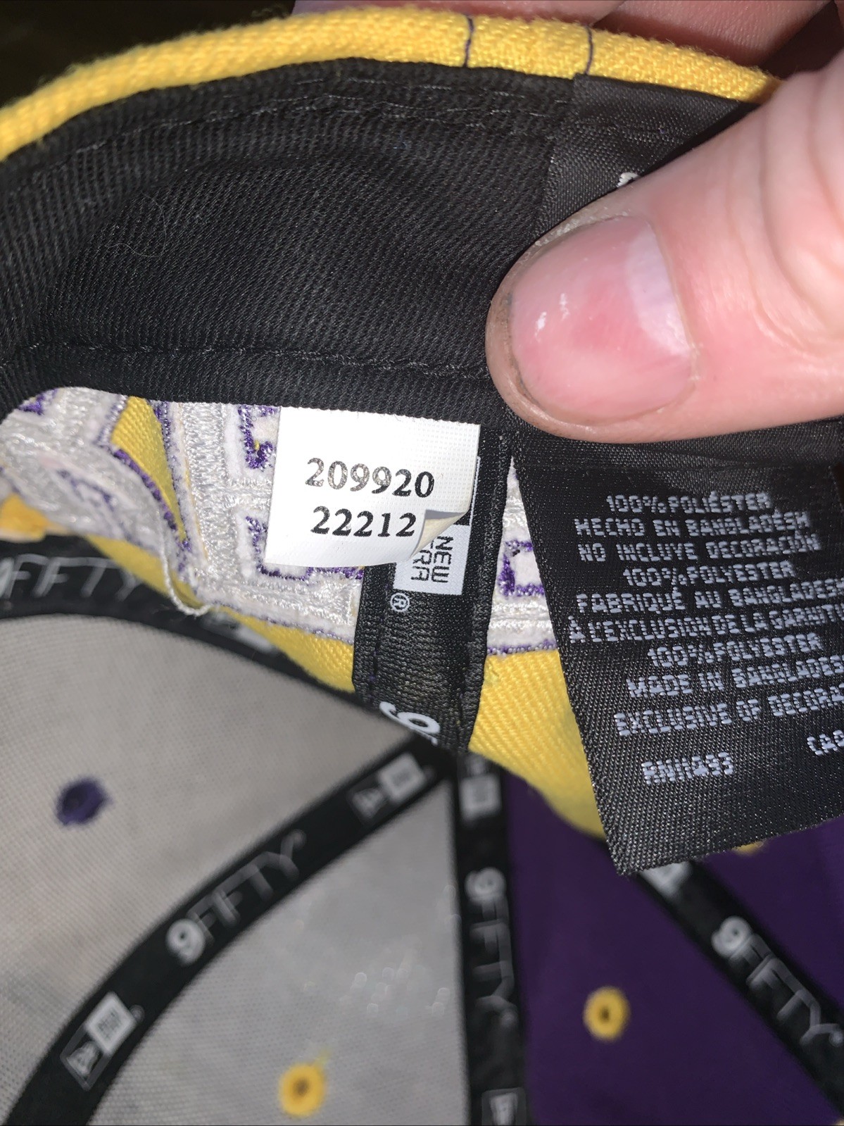 Los Angeles Lakers New Era Team Split 9FIFTY Snap Back Hat-Purple/Yellow