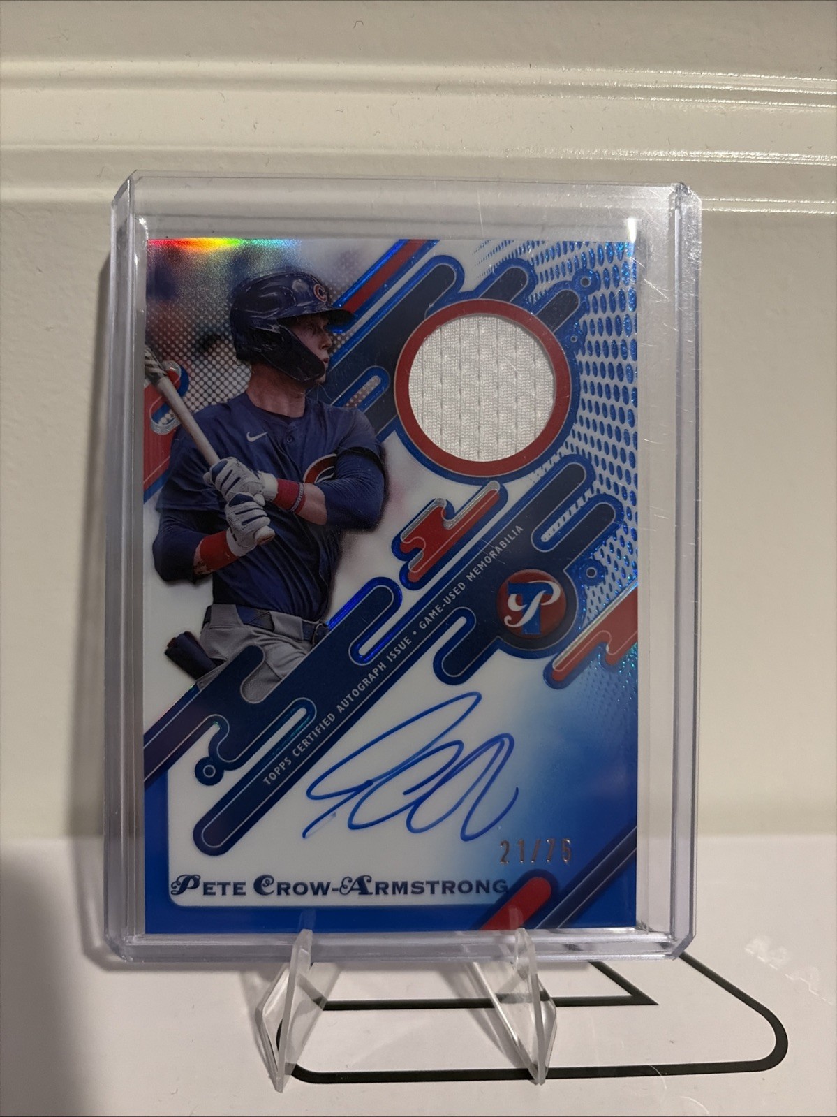 2025 Topps Pristine Pieces Pete Crow Armstrong Patch Auto Relics Blue /75 🔥