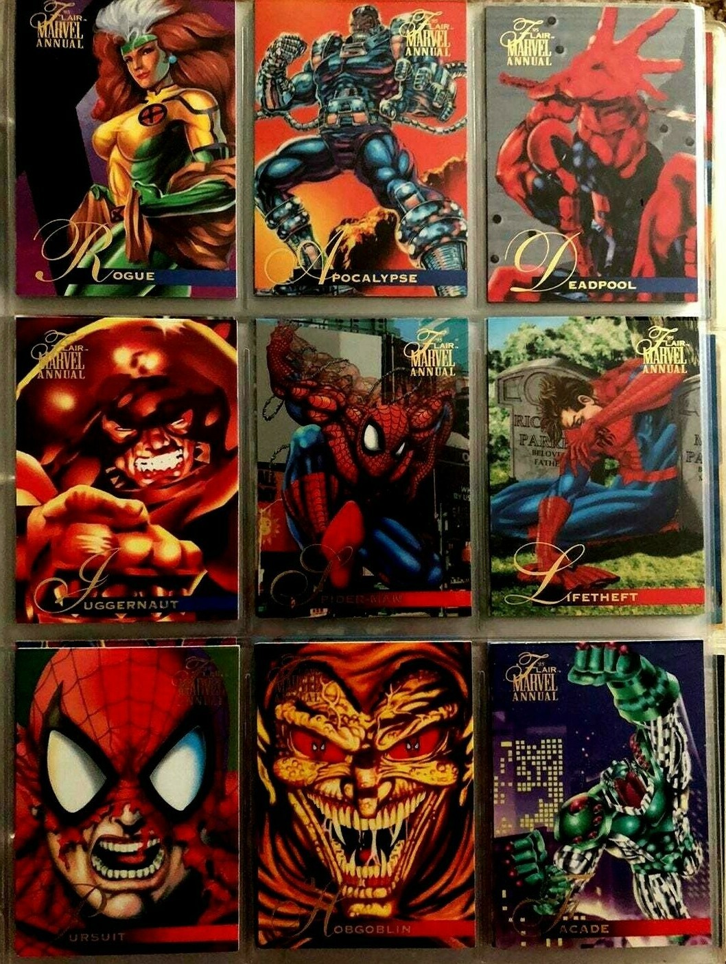 Marvel Annual Flair (1995, Fleer) Trading Card Base Pick 1 From List