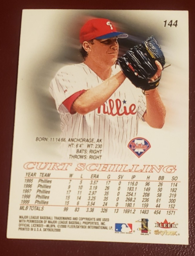 2000 Skybox Silver #144 Curt Schilling P Philadelphia Phillies **40% OFF 2+