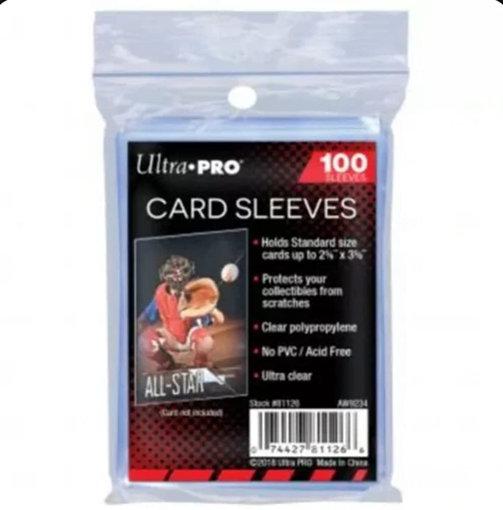 10 (Ten) Pack Lot of 100 Soft Sleeves / Penny Sleeve for Baseball Cards & Oth…