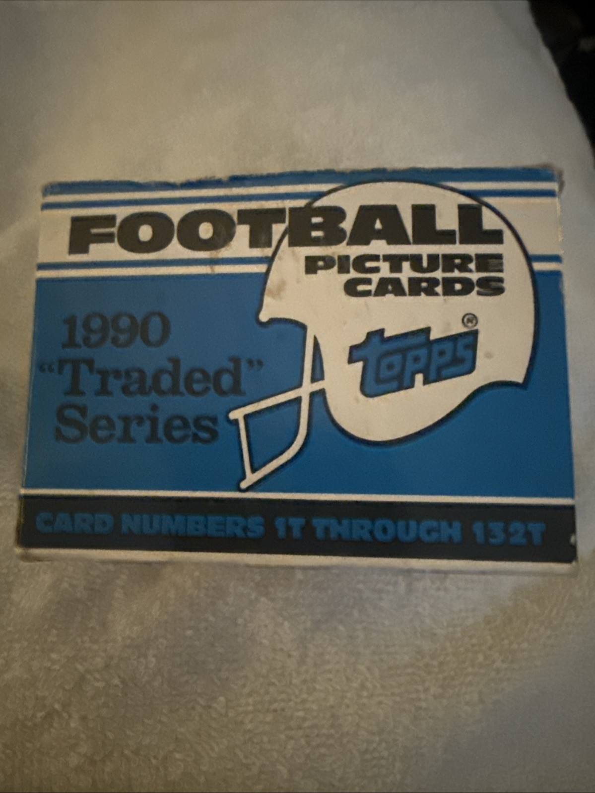 1990 Topps Traded Series Football Cards Complete Set 1-132 Cards NFL Open Box