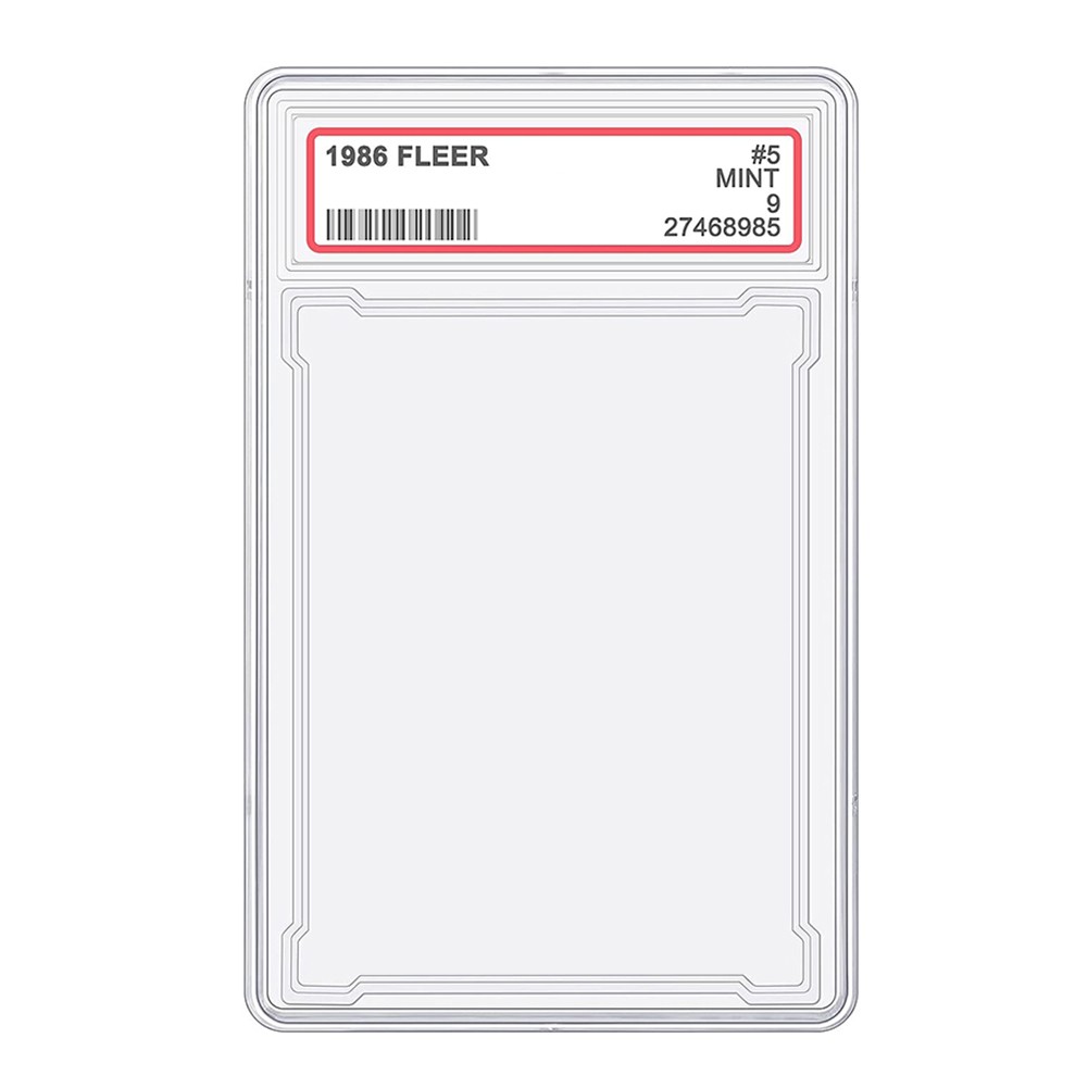 100PCS Trading Cards Protector Case Baseball Card Holders with Label Position