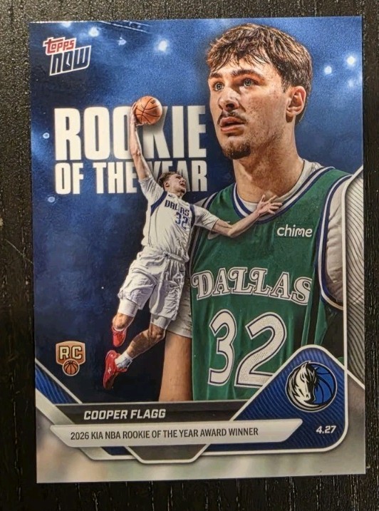 2025-26 NBA Topps NOW Cooper Flagg Card ROTY