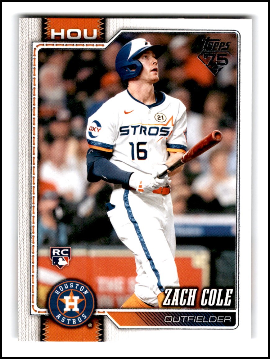2026 Topps Series 2 #601 Zach Cole RC – Houston Astros