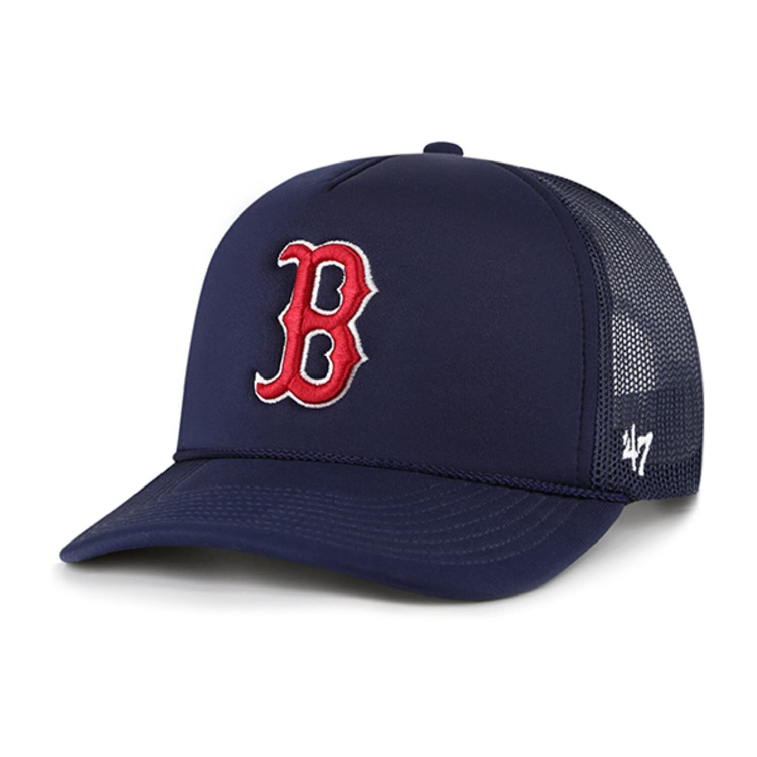 MLB Unisex-Adult Foam Mesh Trucker Snapback Adjustable Hat Cap (Boston Red Sox)