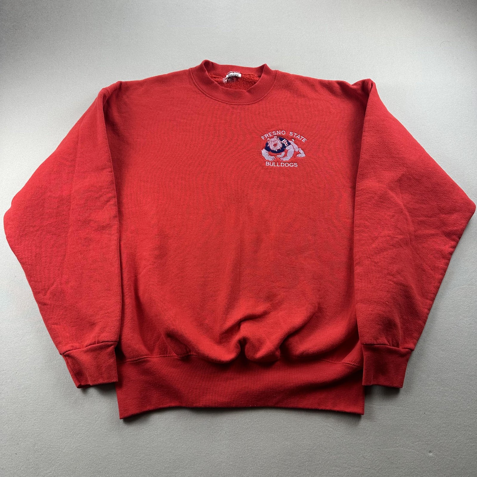 Vintage Fresno State Bulldogs Sweatshirt Mens XL Red Crewneck University USA 90s