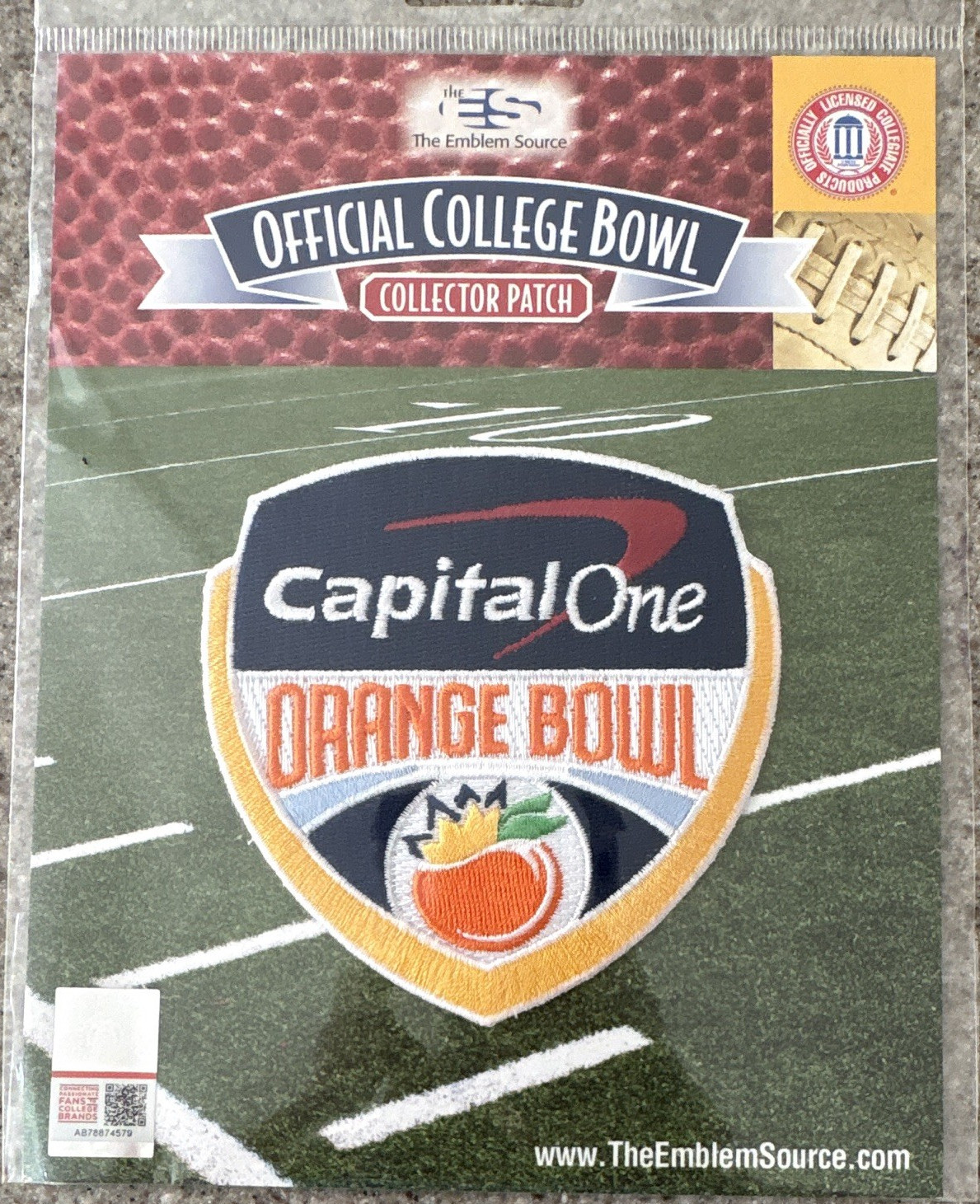 The Emblem Source Officially Licensed Capital One Orange Bowl Collector Patch