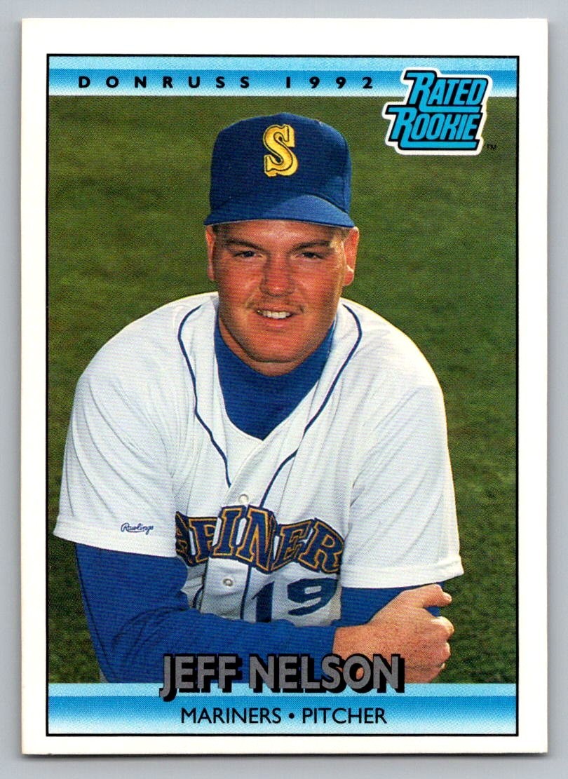 1992 Donruss – Jeff Nelson #408 (RC) Rated Rookie