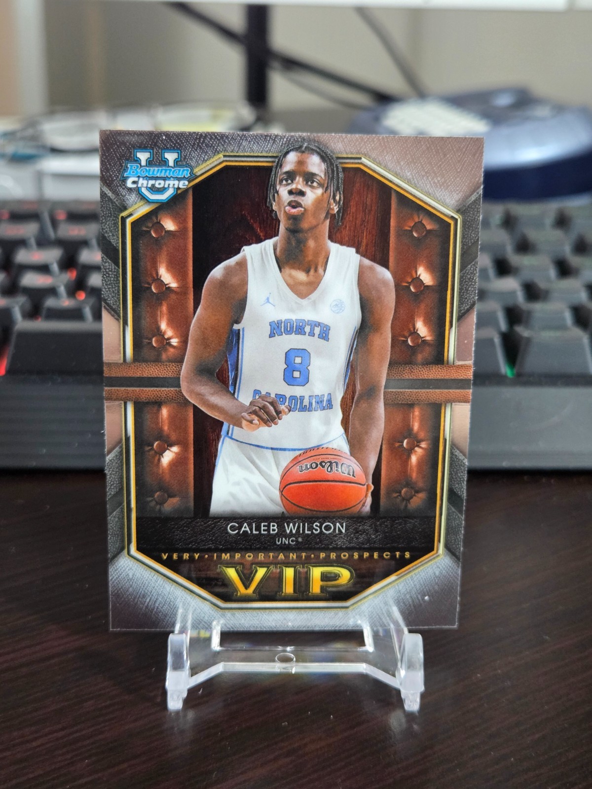2025-26 Bowman Basketball Caleb Wilson VIP UNC North Carolina Chicago Bulls