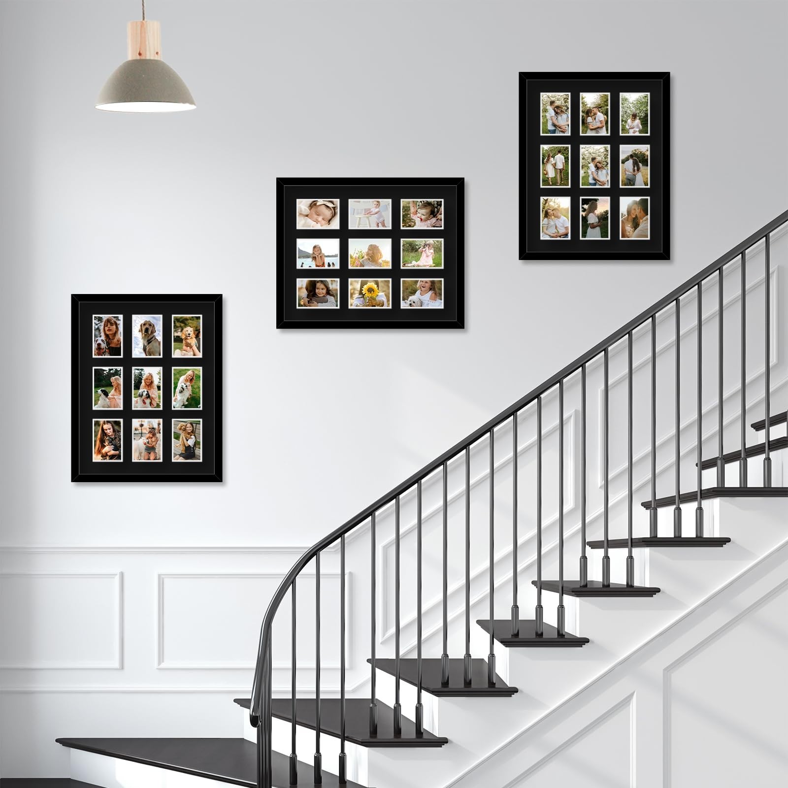 9-Card Trading Card Display Frame – Wall Mount for Sports Collectors, Black