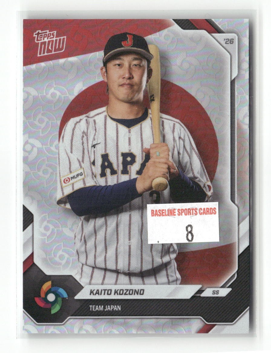 2026 Topps Now World Baseball Classic Team Japan #JP12 Kaito Kozono WBC Logo