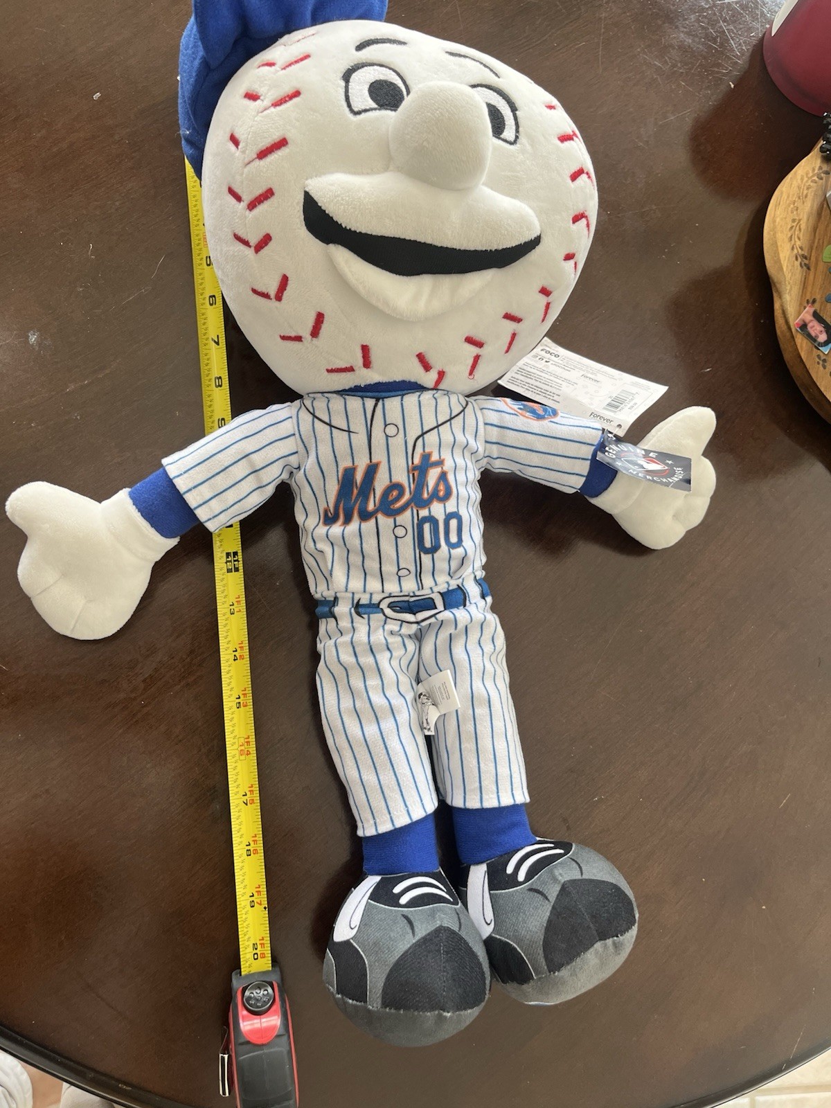 FOCO 20” Mr.Met New York Mets Baseball Mascot Plush Genuine MLB W/ Tags