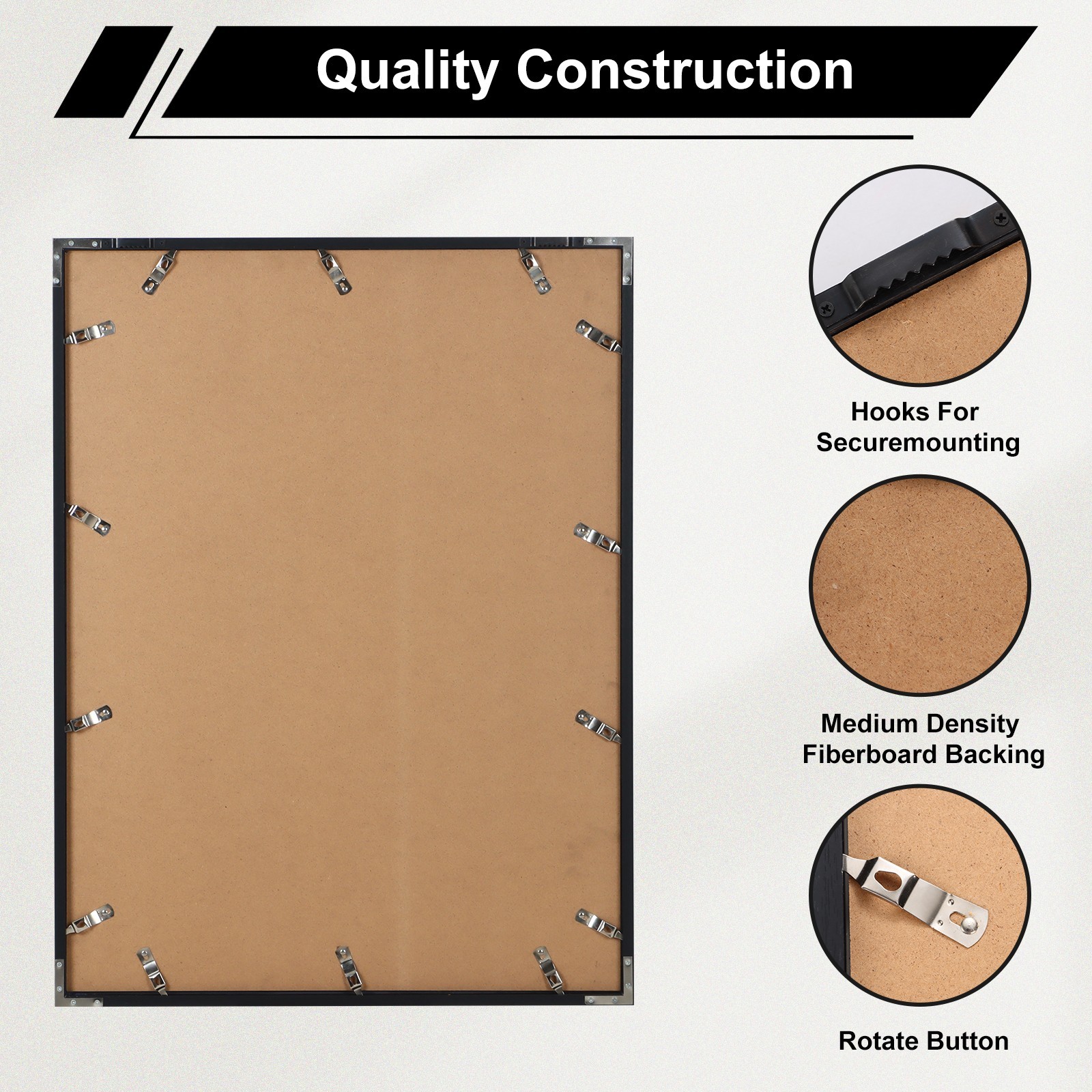 Jersey Display Case with Photo Slots, UV Protection Shadow Box for Sports (1P)