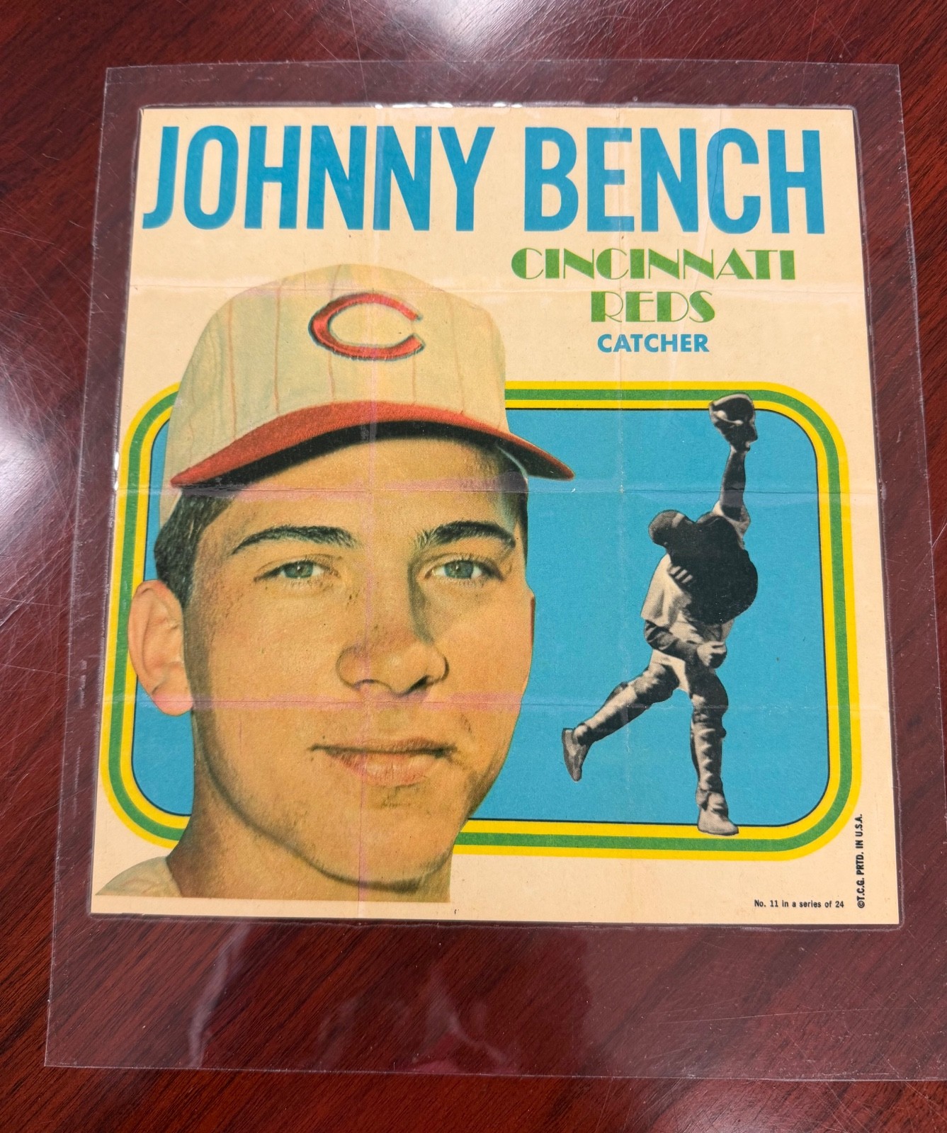 1970 Topps Baseball Posters lot of 9 , 2 Bench Robinson McCovey Brock Campaneris