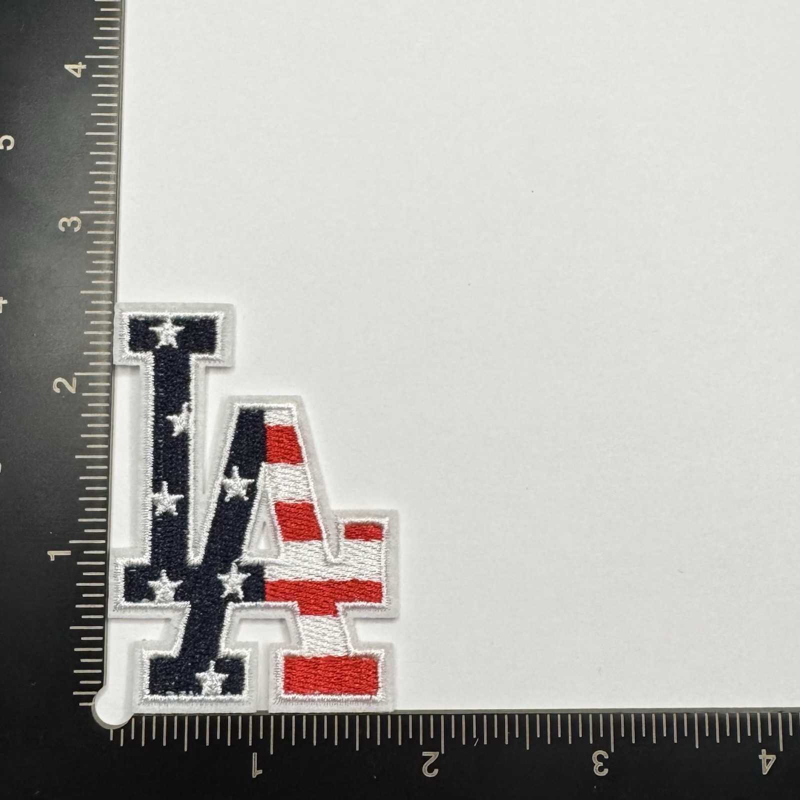 Los Angeles Dodgers L.A. Iron On Patch White Black Red Hat Jersey Patch