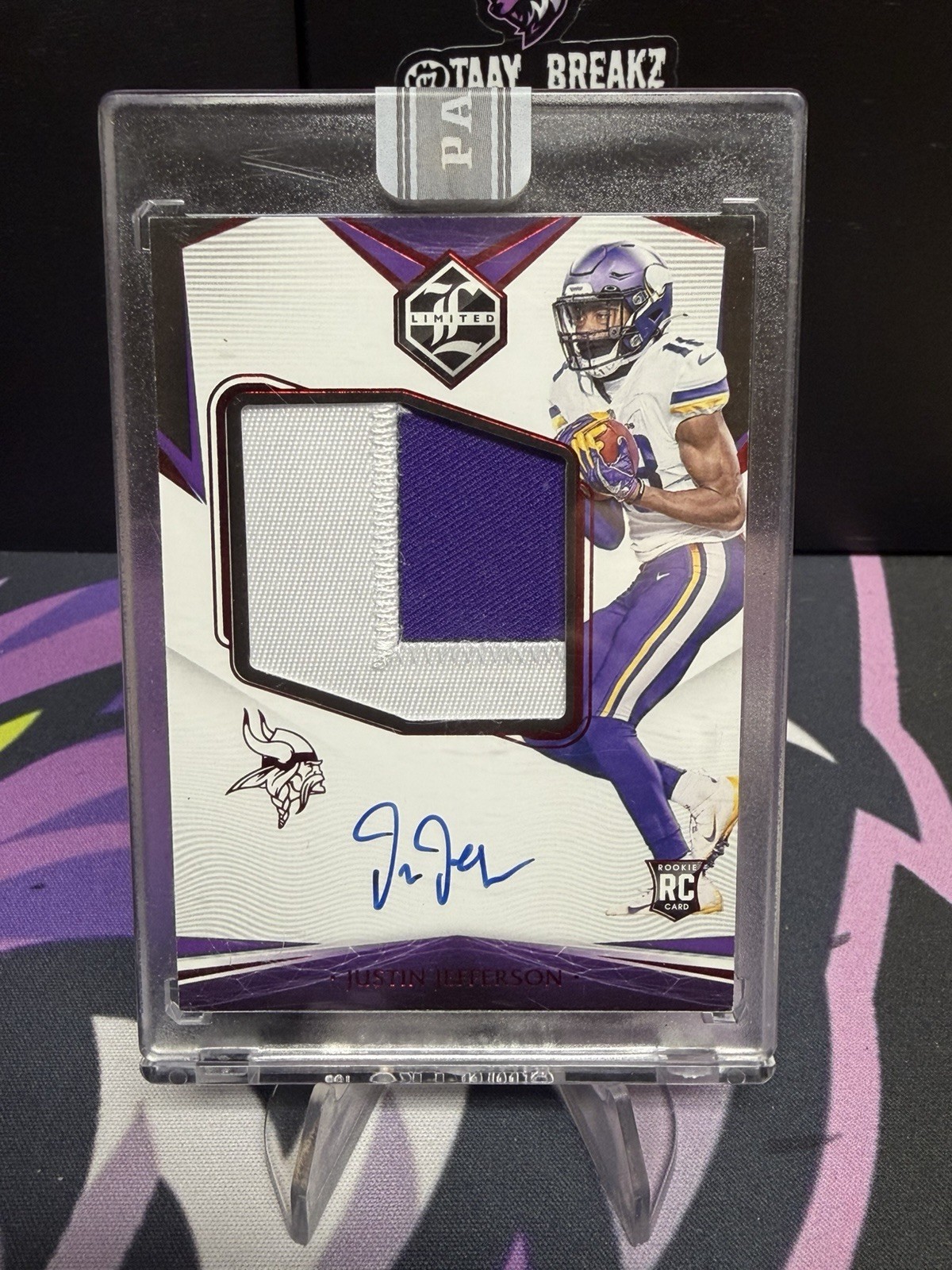 2020 Panini Limited – Rookie Patch Autographs Justin Jefferson 1/1 (AU, RC)