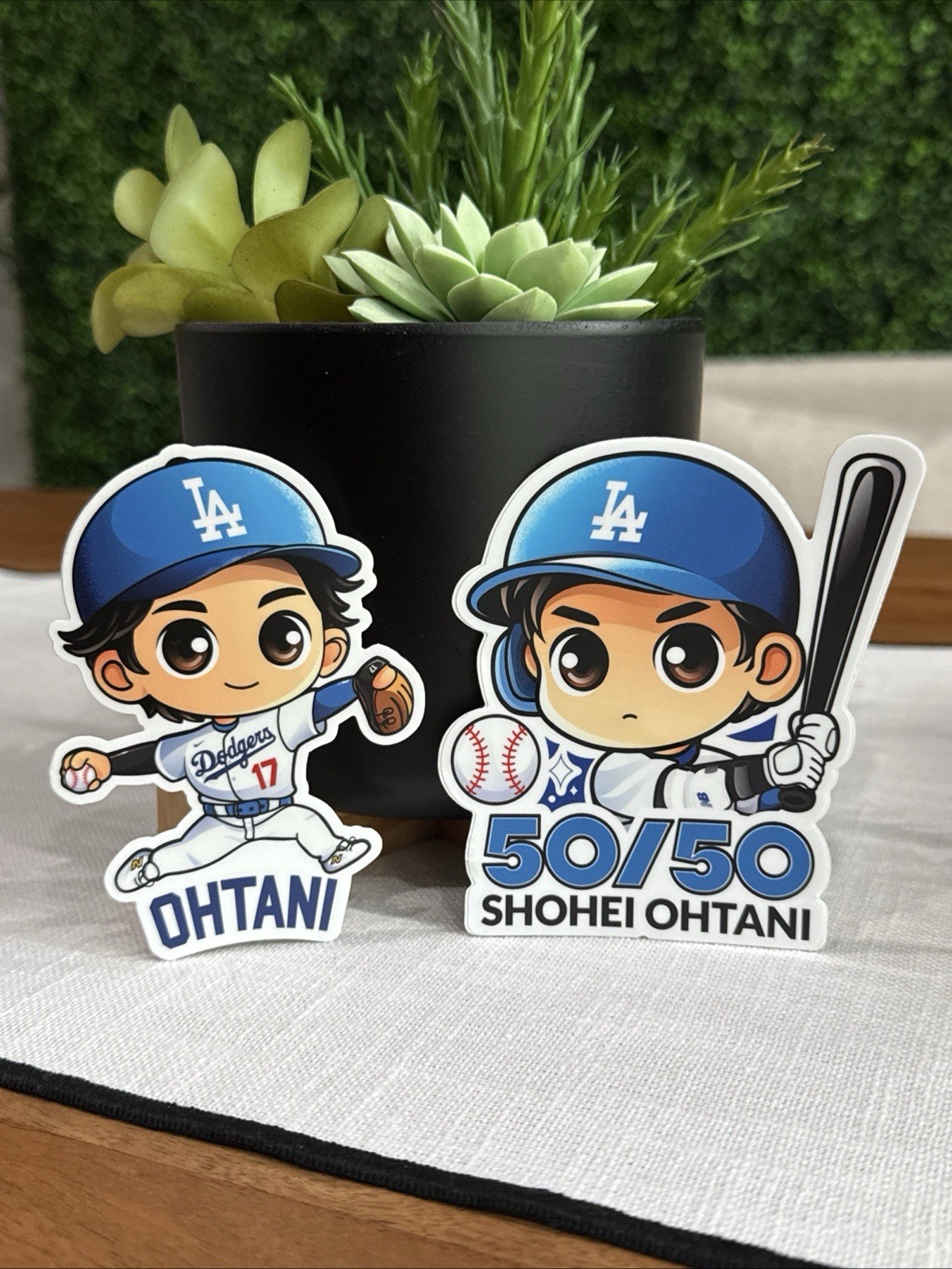 SHOHEI OHTANI STICKER PITCHING BATTING SET LOS ANGELES DODGERS