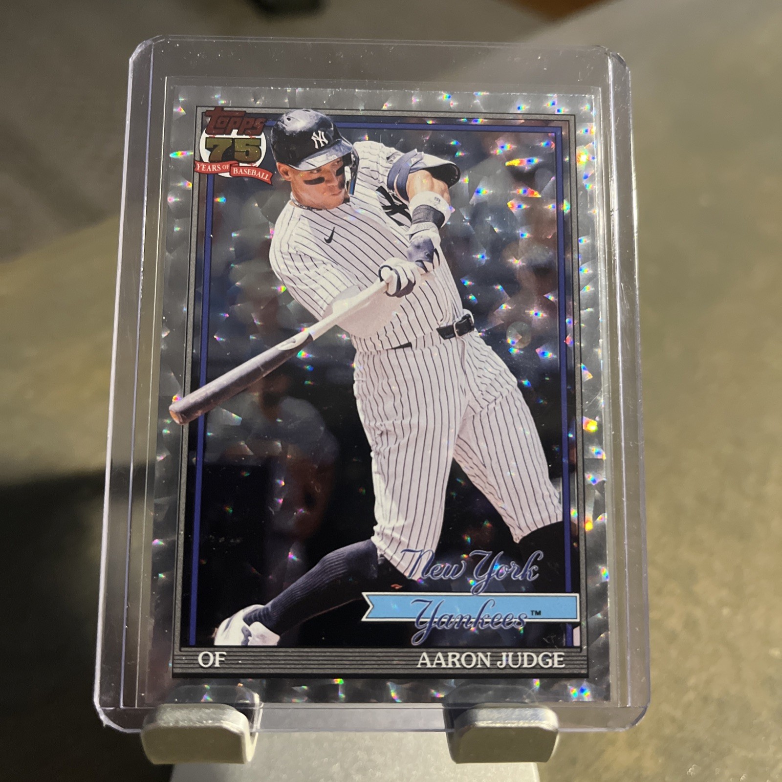 2026 Topps Series 1 Aaron Judge 1991 Topps Crackle Foil T91-34 New York Yankees