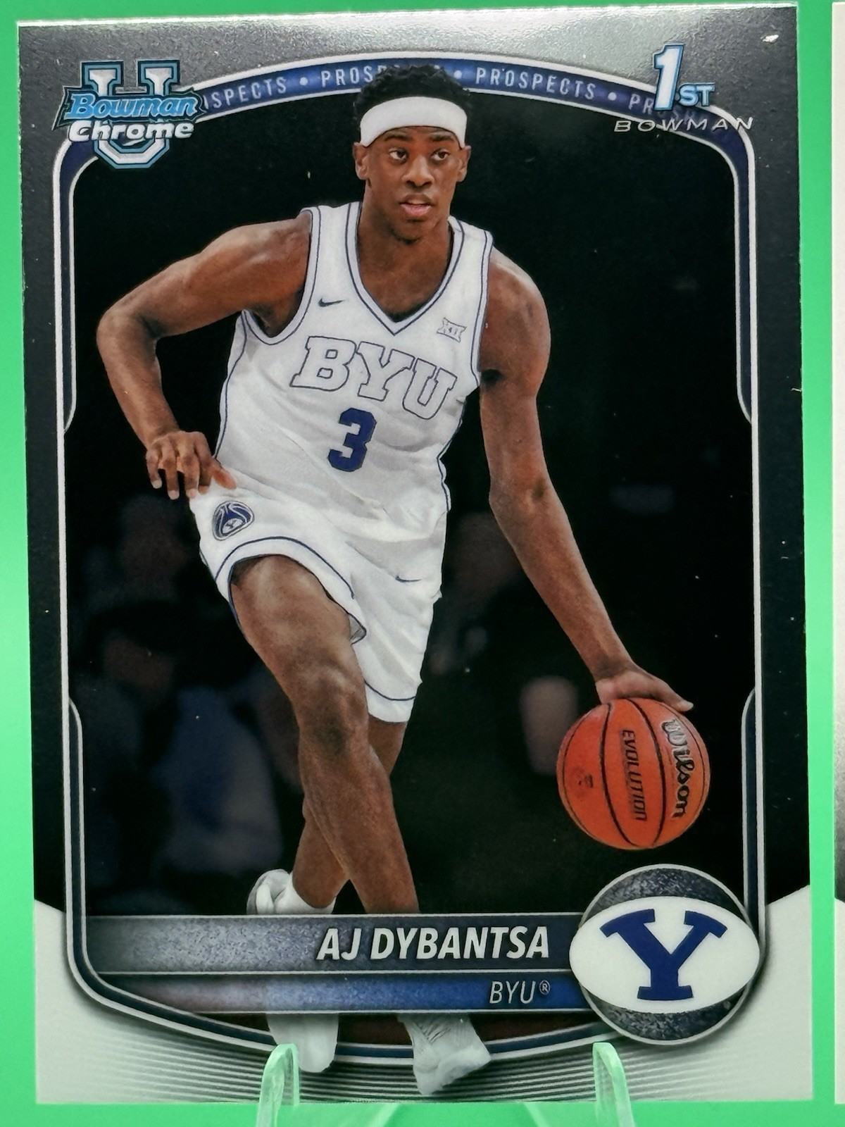 AJ Dybantsa Bowman U Chrome 1st Bowman #BCP-1 and 2 Bowman BPP-1 BYU #1 Pick