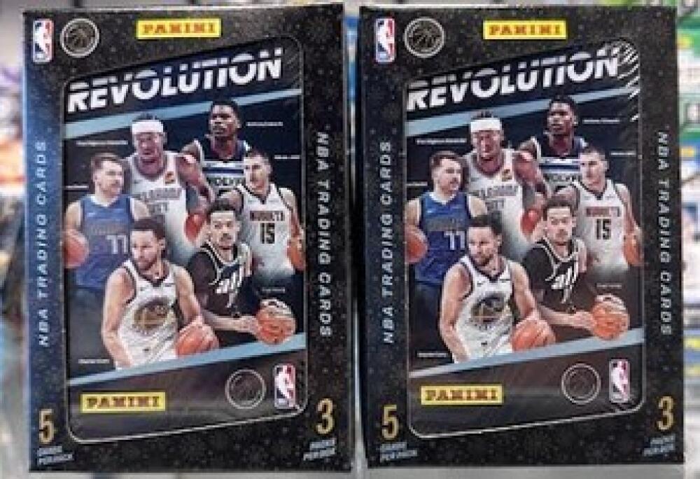 2023-24 Panini Revolution Holiday 2 Tin Lot FACTORY SEALED Possible Wembanyama!