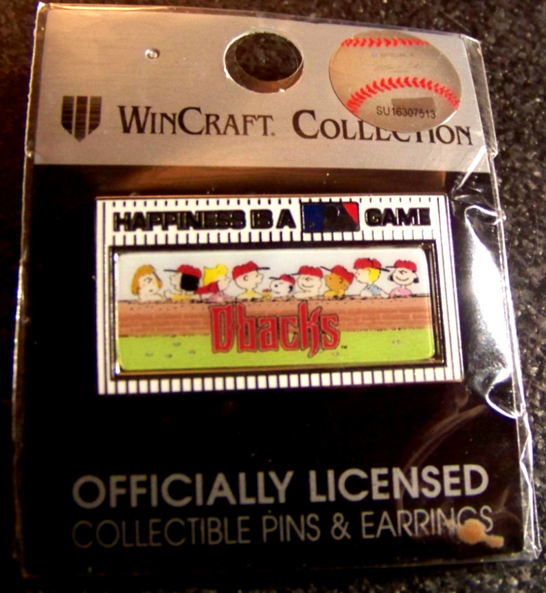 2014 Peanuts Happiness MLB Game pin Arizona Diamondbacks Snoopy Charlie Brown
