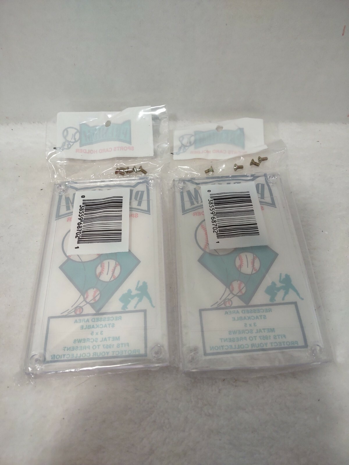 Two New PREMIUM 4 Screw Baseball Trading Card Holders screwdown protectors