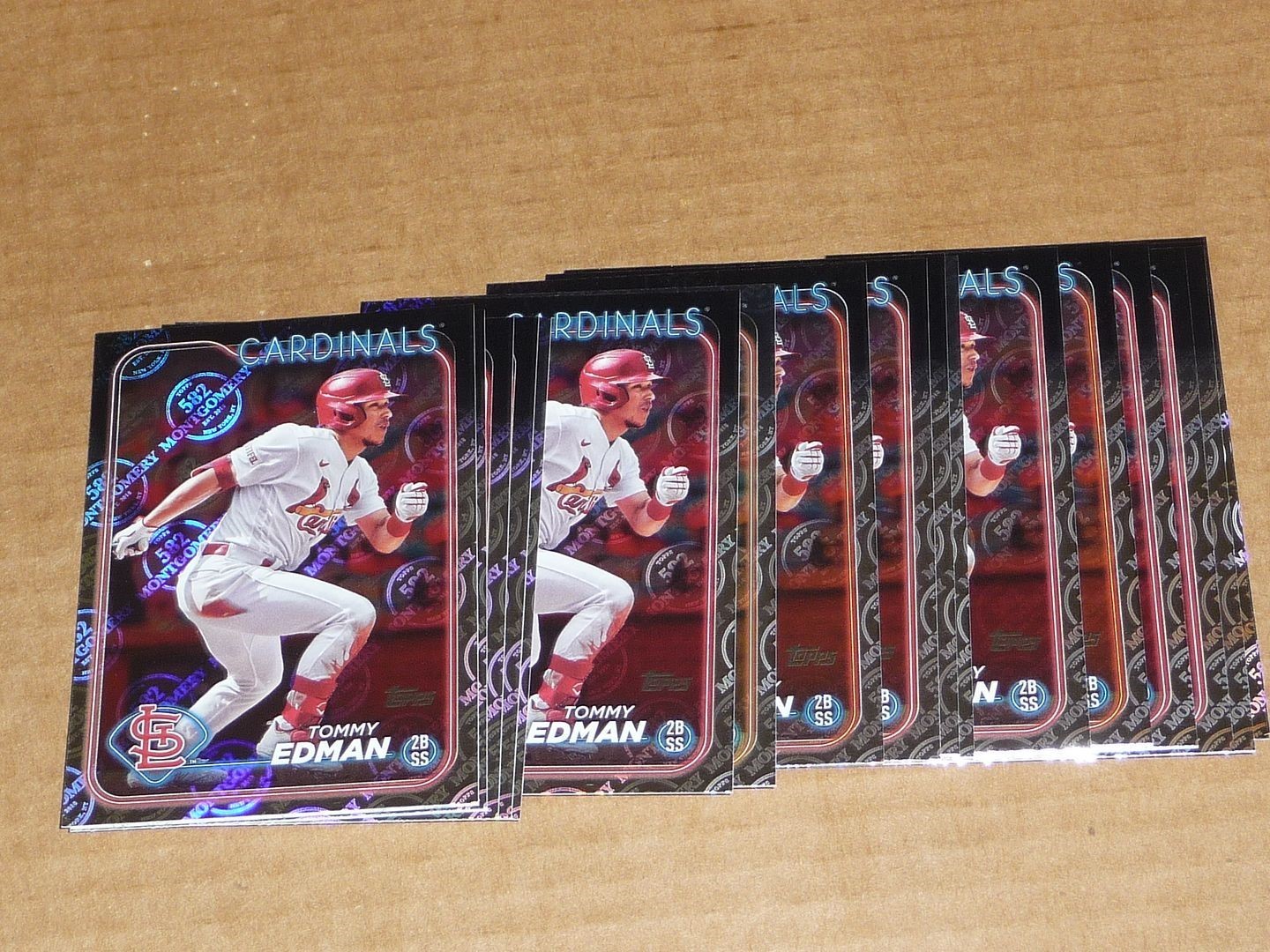 2024 Topps 582 MONTGOMERY CLUB FOIL LOT OF 25 CARDS TOMMY EDMAN CARDINALS #491