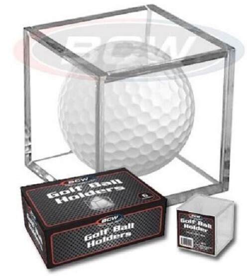 X3 BCW Golf Ball Square Display Holders Crystal Cubes Clear Safe Storage DEAL