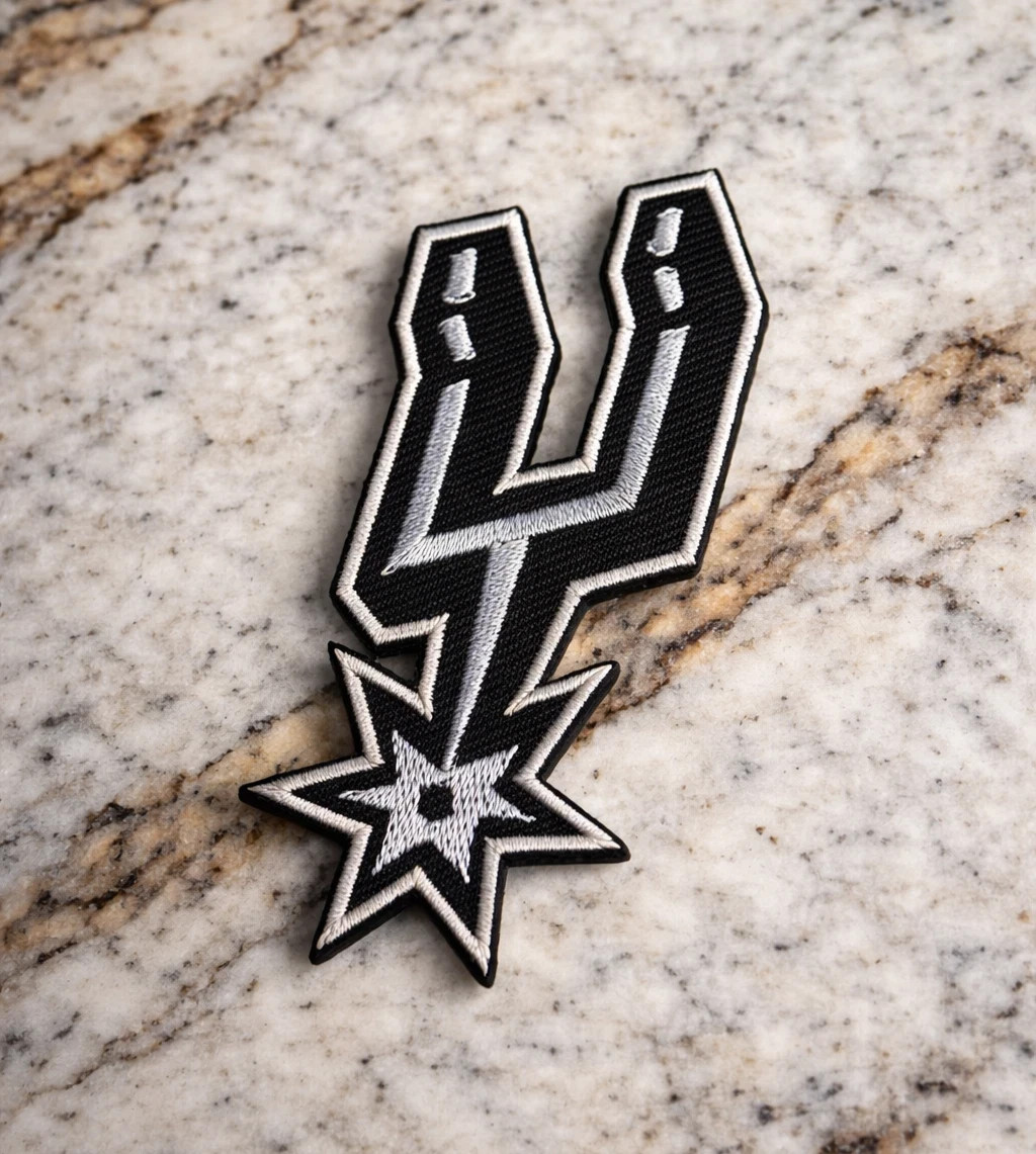 SAN ANTONIO SPURS LOGO NBA EMBROIDERED IRON ON PATCH 1.25″X2.5″ FREE SHIPPING