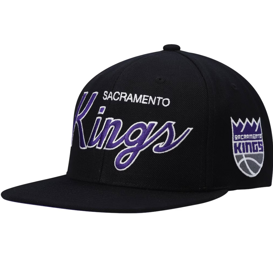 Sacramento Kings Mitchell & Ness Hardwood Classics Script 2.0 Snapback Hat