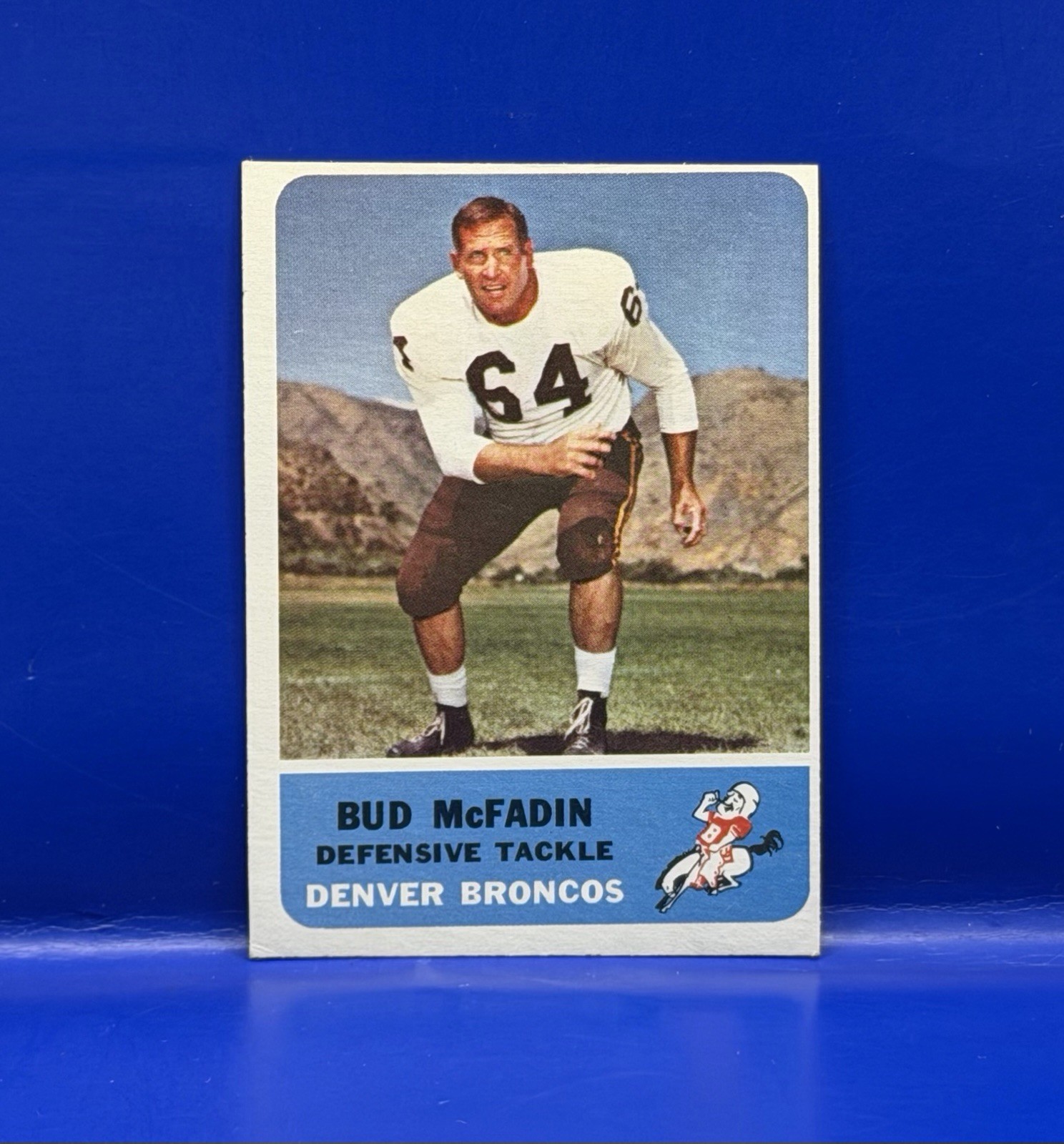 1962 Fleer Football Card #41 Bud McFadin-Denver Broncos