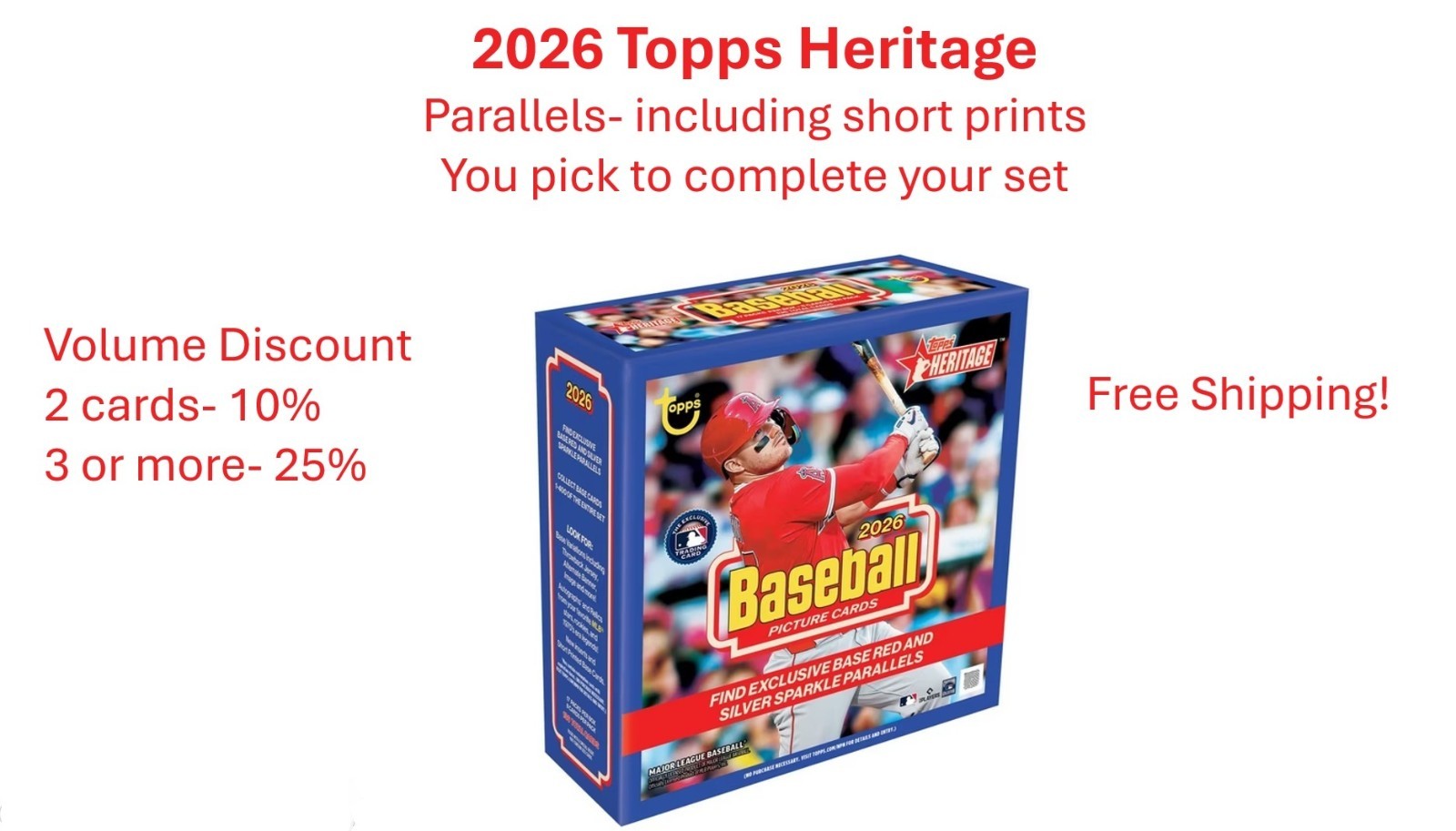 2026 Heritage Parallels- You Pick- Volume Discount